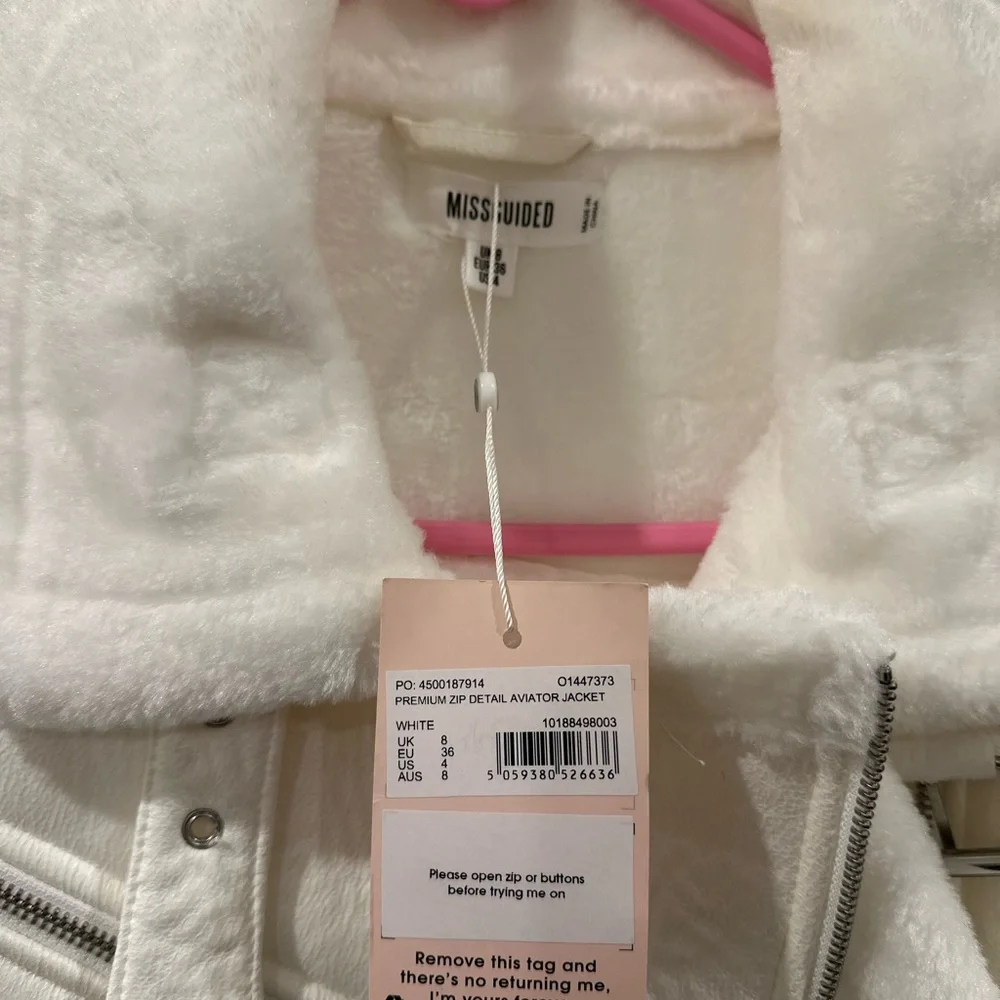 Missguided White Faux Leather Jacket - Picture 3 of 3